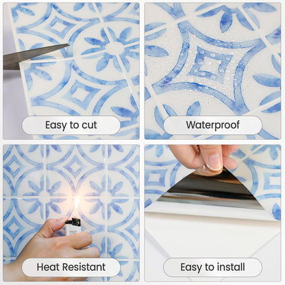 5 Sheets Peel and Stick Backsplash, Self Adhesive Wall Tiles, 3D Adhesive Tile Backsplash, 12"x12"Premium Self Adhesive Wall Tiles Peel and Stickfor Kitchen, Bathroom, RV(Spring Moss)