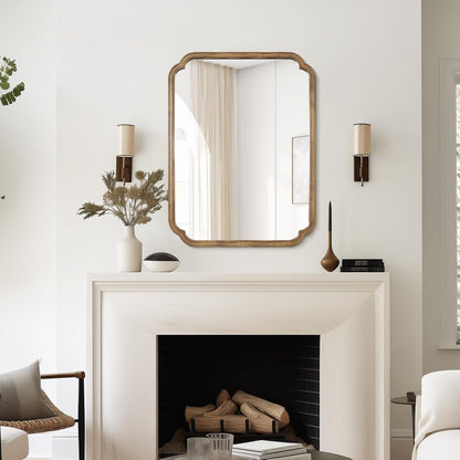 WallBeyond Full Length Mirror Wall Mounted 65"x22", Rustic Wooden Frame Floor Mirror, Large Full Body Mirror for Bedroom, Leaning or Hanging Against Wall, Natural