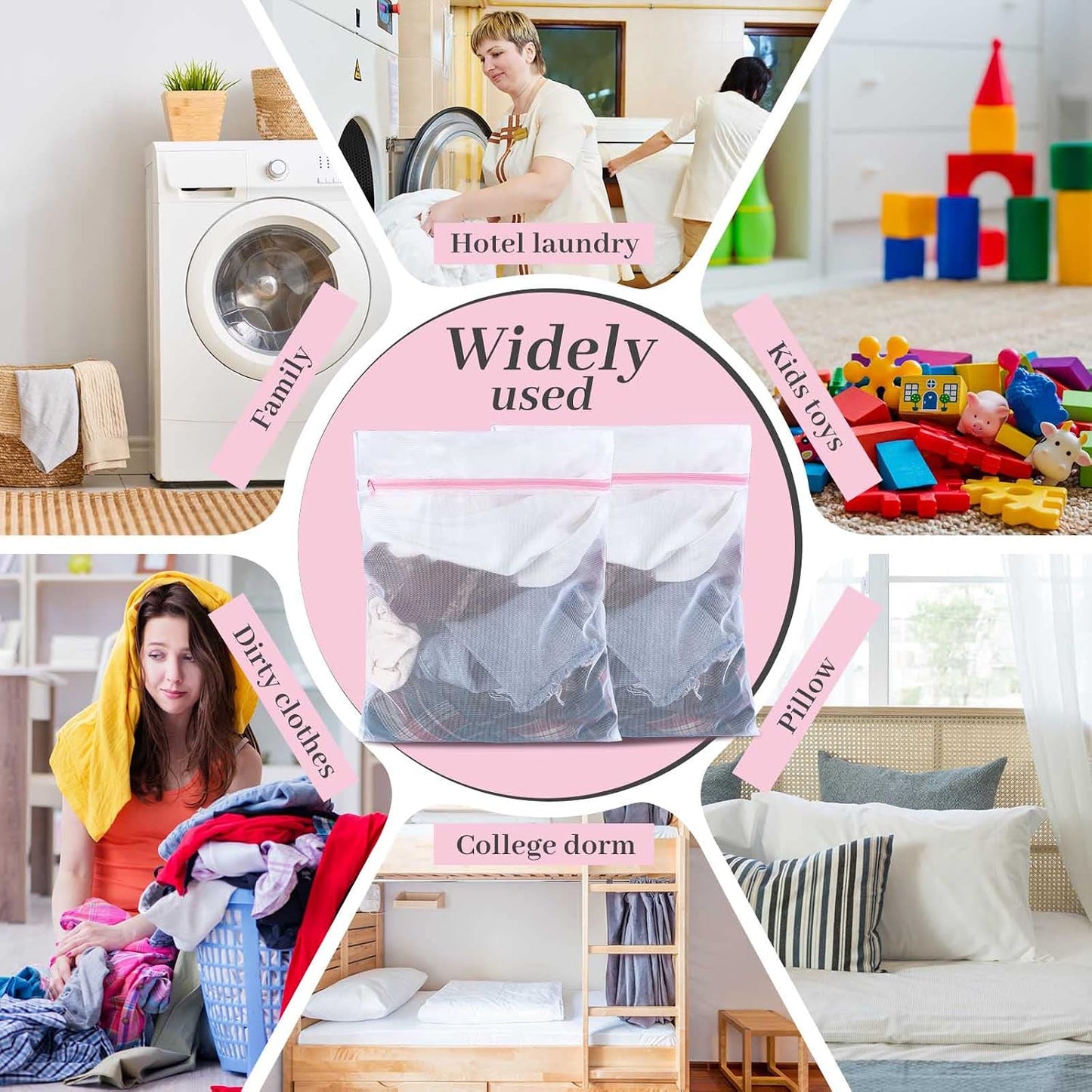 36 Pieces Mesh Laundry Bags Fine Mesh Wash Bags with Zipper Machine Washable Lingerie Bags for Washing Delicates Clothes Garment Underwear Blouse Hosiery Socks Travel, 16 x 20 Inches (Gray)