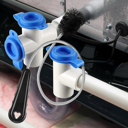 3 Pcs Condensate Trap Flexible Drain Brush, 48 Inch AC Drain Line Cleaning Brush for AC & HAVC Condensate P Trap, Black