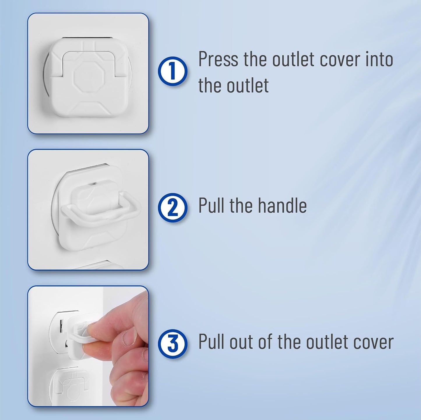 Bates Outlet Covers - Baby Proofing, 10 Pack, 3 Prongs, Child Proof
