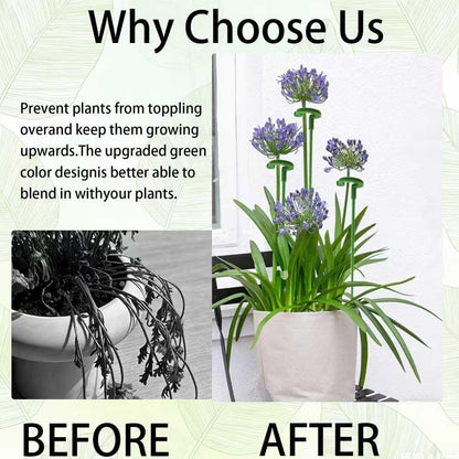 10Pcs Plant Stakes, 11Inch Garden Green Plant Support Stakes for Indoor and Outdoor Plants, Potted Plants, Flowers Orchid Peony