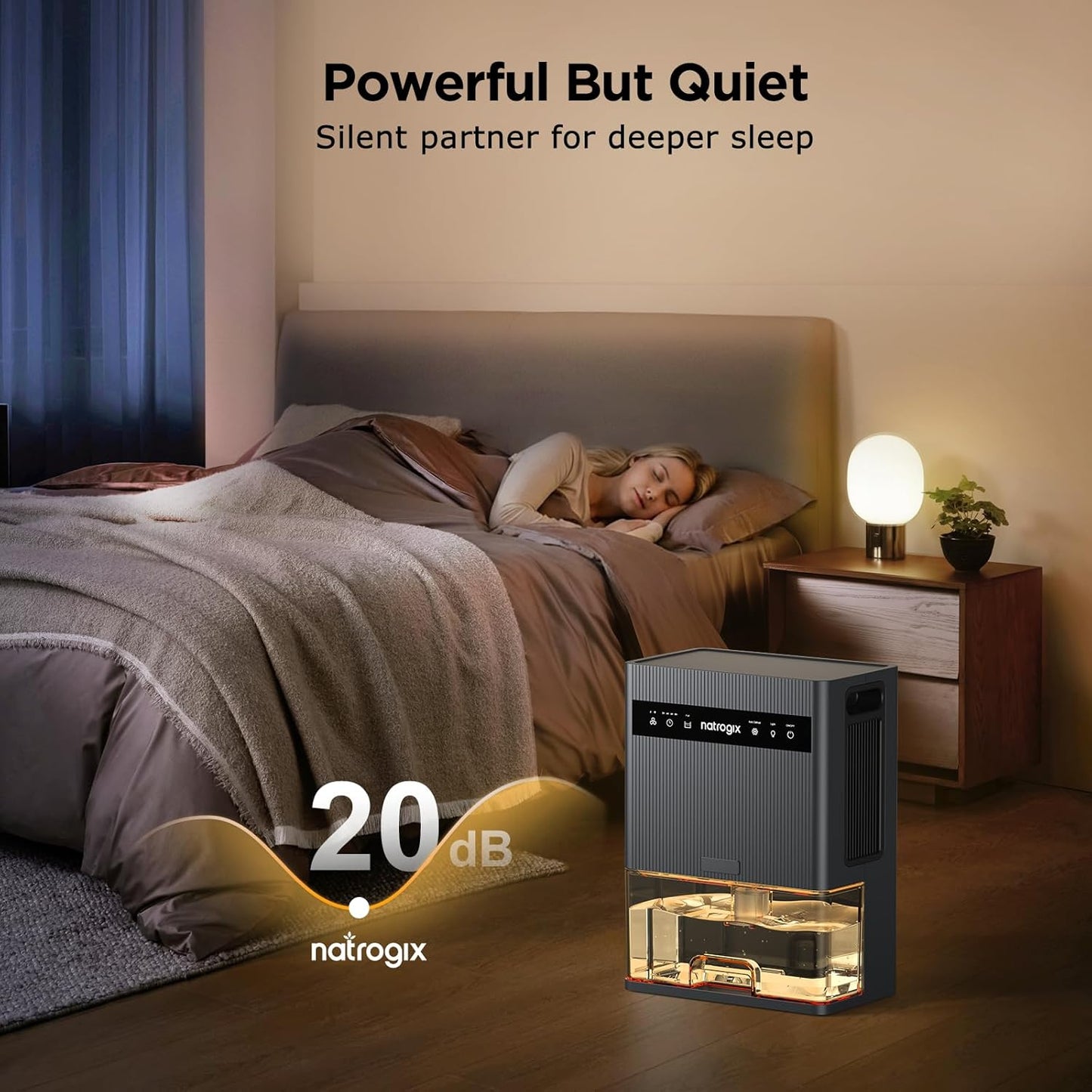 Dehumidifier, 106 OZ Water Tank Dehumidifiers for Home, 1000 sq.ft Quiet Dehumidifier for Basement Bathroom Bedroom RV with Auto Shut Off, Timer, Sleep Mode, 7 Color Light, Grey