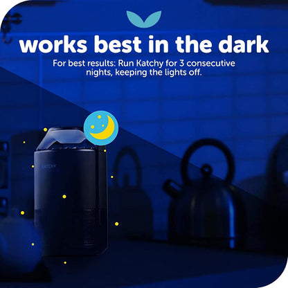 The Original Katchy Indoor Insect Trap - Fan Powered with UV Light - Fruit Fly Traps for Indoors - for Fruit Flies, Gnats, Mosquitoes, Moths (Black)