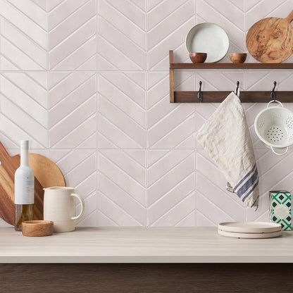 STICKGOO 10 Sheets Thicker Herringbone Peel and Stick Backsplash, 12.6”×9.7” Stick on Wall Tiles, Self Adhesive Tile Sticker for Kitchen Backsplash and Bathroom, White with Grey Grout