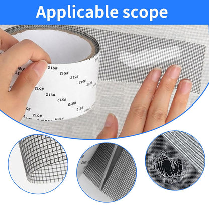 Benksaas Strong Adhesive Screen Repair Tape, 2025 Upgrade Screen Repair Kit Window Screen Repair Tape, Household Self-Adhesive Screen Tape Mesh Window Repair Patch for Doors, Windows (3 Colors)