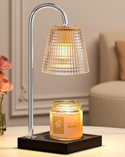 Hong-in Candle Warmer Lamp with Timer-Dimmable Adjustable Height Candle Lamp Warmer, Birthday Gifts for Women Mom Her, Housewarming Office Home Decor,Wax Warmer for Scented Wax Jar Candles
