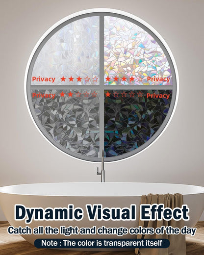 Lovepea Pure Frosted Glass Window Privacy Film 24 Hour Two Way Privacy, Removable, Static Cling, Ideal for Privacy scenarios Such as Home Office Doors and Windows (17.5 x 78.7 Inch)