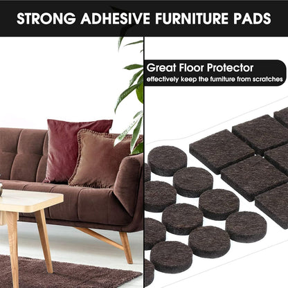 Yelanon Felt Furniture Pads for Hardwood Floors -36 Pcs 2" Premium Floor Protectors for Furniture, Felt Pads for Chair Legs, Black