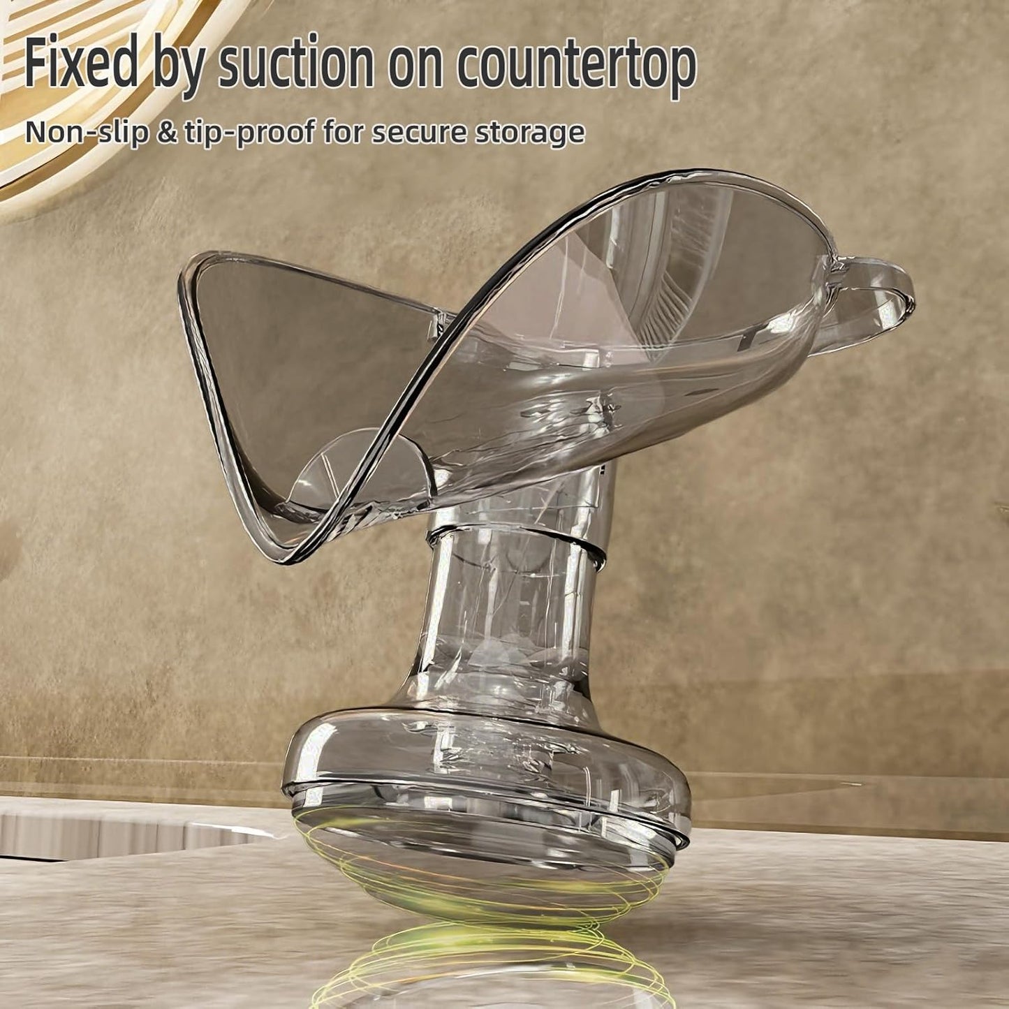 Leaf-Shaped Soap Dish – Premium Soap Bar Holder with Self-Drainage System – Bar Soap Holder for Shower, Bathroom Sink, Kitchen – Waterfall Soap Dish with Stand