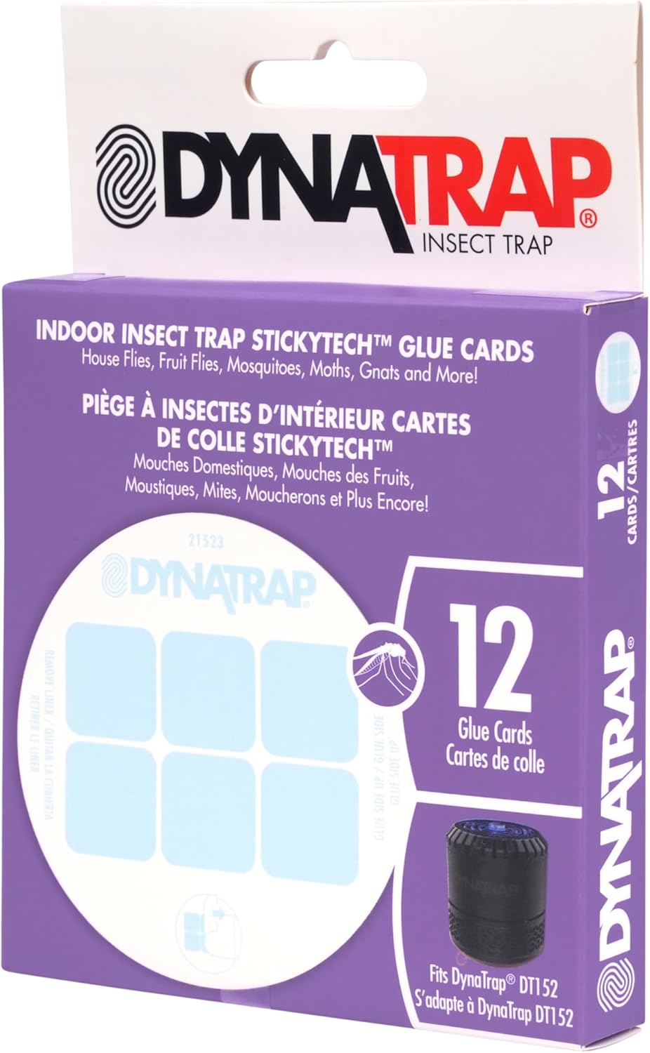 DynaTrap DT152 Indoor Insect Trap and Killer – Catches and Kills Gnats, Flies, Moths & Other Flying Insects