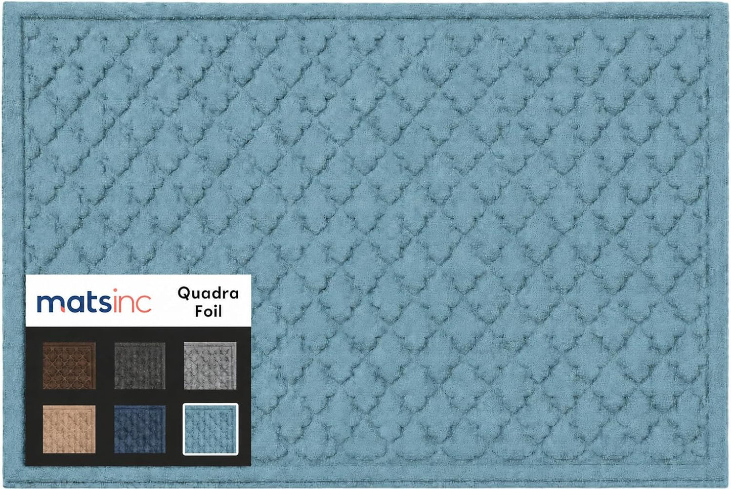Artisan Entry Indoor Mats for Entryway, Durable & Easy to Clean Tray for Boots, Anti-Slip & Water-Resistant for Front Room, Made in The USA, 15" x 36", Blue, by Mats Inc.