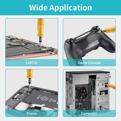 SHOWPIN Precision Computer Screwdriver Kit: 122PCS Laptop Screwdriver Sets | 101 Magnetic Drill Bits, Computer Accessories, Electronics Tool Kit Compatible for Tablet, PC, iPhone, PS4 Repair