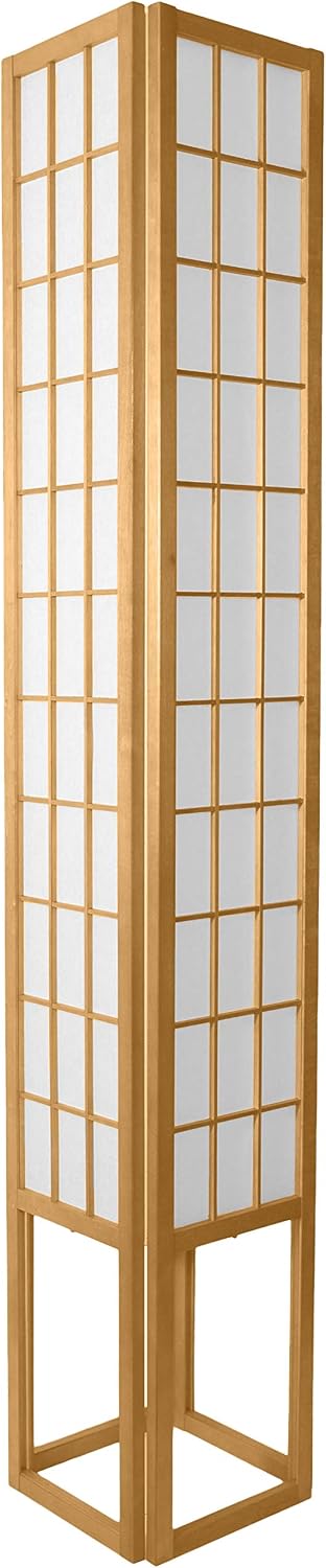 Red Lantern 72" Window Pane Shoji Lamp, Black