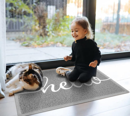 EARTHALL Door Mat Outside Inside Home Doormat, 30"x17.5", Durable Floor Mat Non Slip Mat Ultra Absorb Mud Easy Clean Front Doormat for Garage, Entryway, Patio, High Traffic Areas, Black