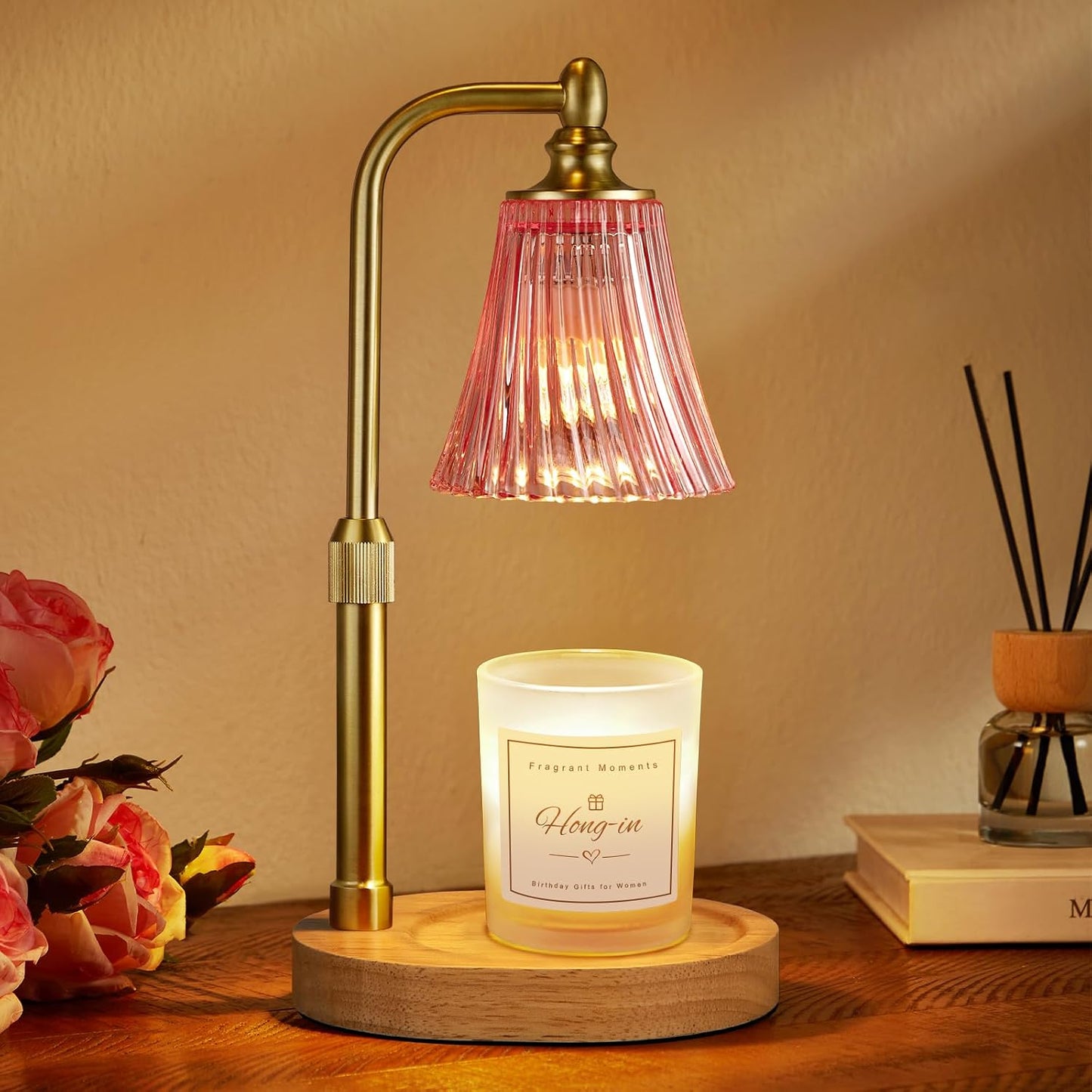 Candle Warmer Lamp with Timer Dimmable,Birthday Gifts for Women Mom Sister,Adjustable Height Wax Melt Warmer for Jar Candles,House Warming Gifts New Home,Ideal for Office,Dorm,Bedroom Home Decor