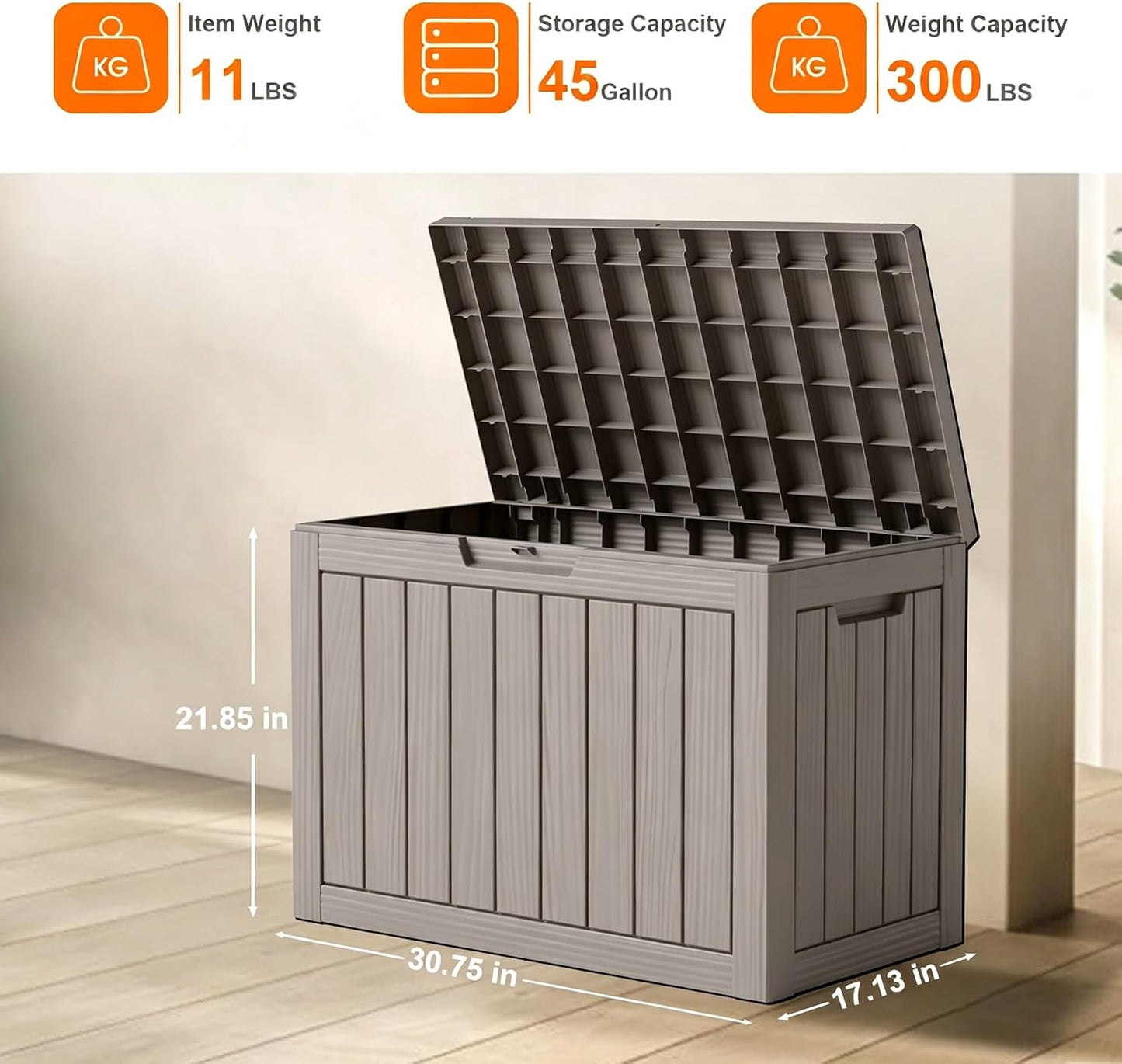 DRATO 180 Gallon Outdoor Storage Box, Large Waterproof Deck Box, Lockable Resin Storage Container with Reinforced Support for Patio Cushions, Garden Tools, UV-Resistant Outdoor Chest（Black，180 Gallon）