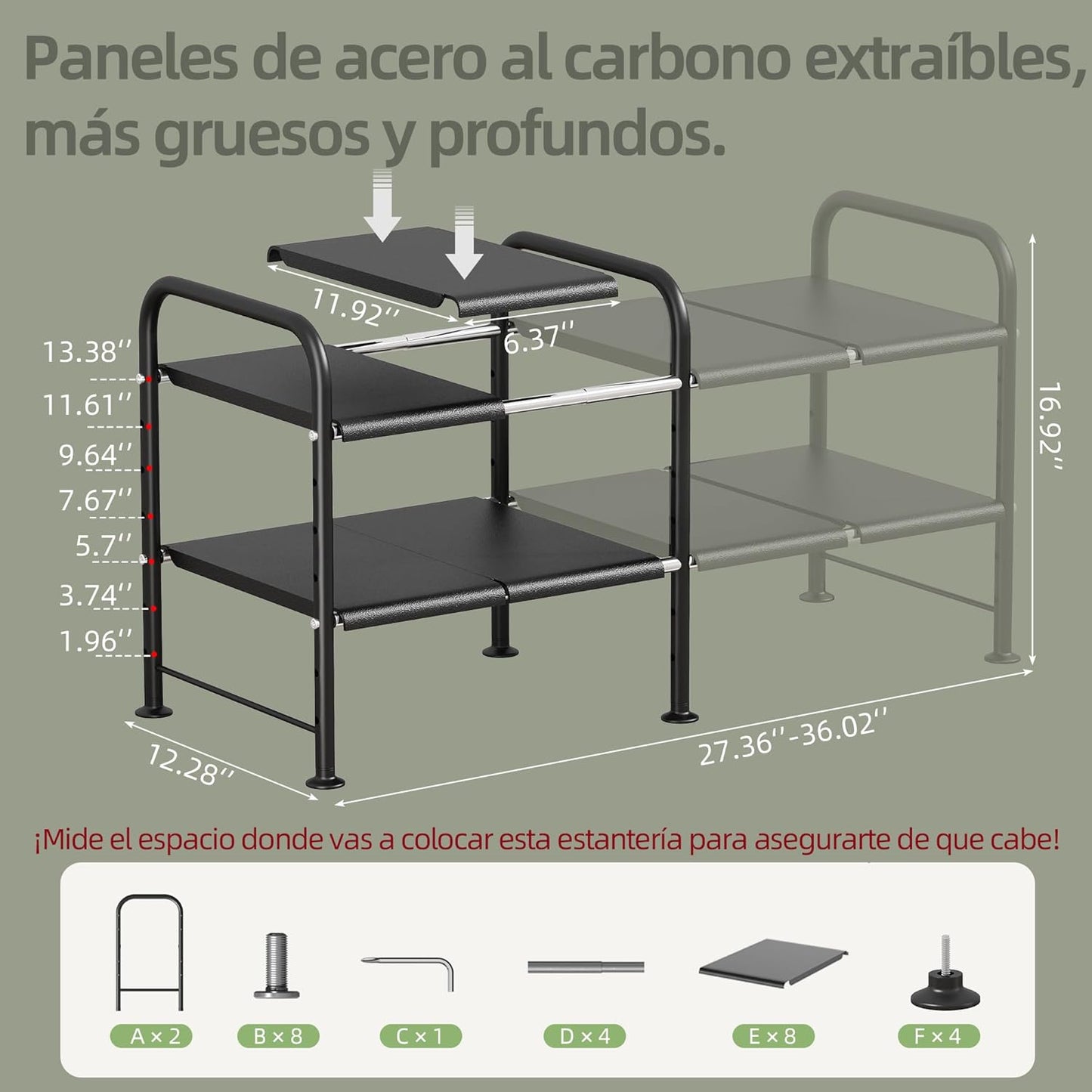 NETEL Under Sink Organizers and Storage, 2 Tier Expandable Under Cabinet Organizer Shelf with 4 Baskets and 4 Panels, Expandable Shelf for Cupboard, Kitchen, Bathroom, Shoe Storage Rack