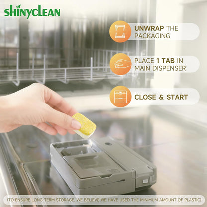 Heavy Duty Dishwasher Cleaning Tablets | Natural Dishwasher Cleaner and Deodorizer | Helps Remove Limescale, Hard Water & Odor | Septic Safe, 12 Pack - 1 Year Supply