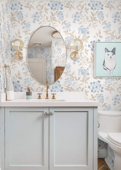 Heroad Peel and Stick Wallpaper Boho Beige Contact Paper Floral Wall Paper Removable Self Adhesive Wallpaper for Cabinet Bedroom Living Room Entryway Walls Bathroom Waterproof Vinyl Roll 17.3''x78.7''