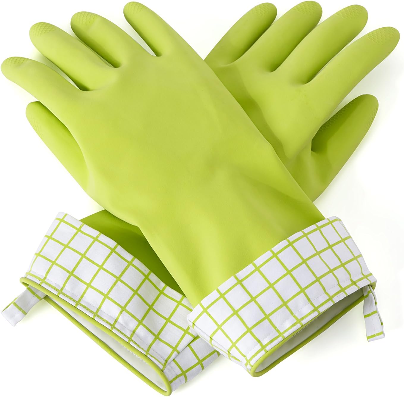 Full Circle Splash Patrol Natural Latex Cleaning Gloves Large - Eco-Friendly, Durable, Kitchen, Bathroom, Household Cleaning - Gray