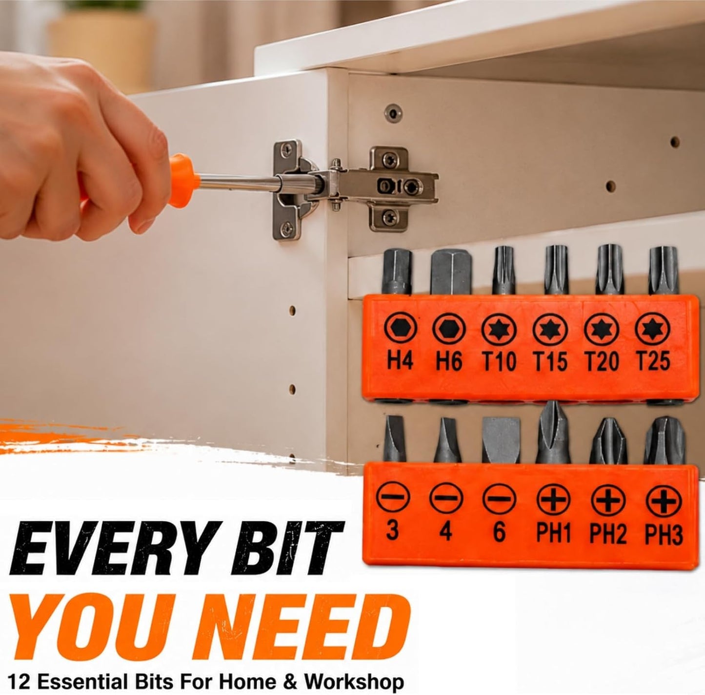 24 Pieces Small Home DIY Tool Kit for Household | Portable Home Hand Tool Box for Women, General Repair Basic Tools Kit Simple DIY Screwdriver Hammer Set for Garage, Office