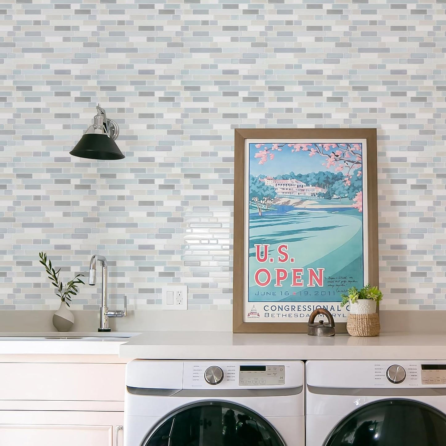 STICKGOO Peel and Stick Backsplash - 10 Sheets of 12”×12” - 3D Self Adhesive Peel and Stick Tile Backsplash for Kitchen & Bathroom