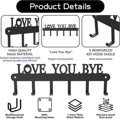 2 Pack Key Holder Wall Mount, Wall Mount Key Holder, Key Hooks Hanging Keys, Key Hanger with 8 Hooks, No-Drill Decorative White Key Rack for Living Room, Kitchen, or Bathroom