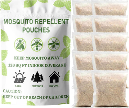 Furiseng|Natural Mosquito Repellent Outdoor Patio (10 Pack),Long-Lasting 60-Day Protection, DEET-Free & Family Safe,Indoor & Outdoor Use,Mosquito Repellent for Yard, Patio, Camping & Travel