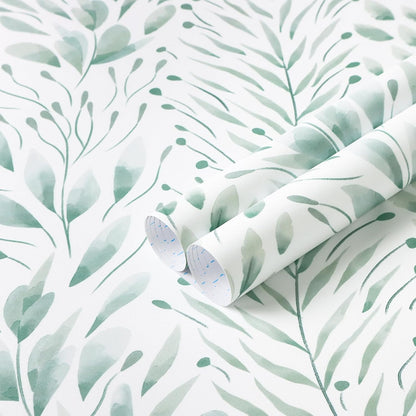 Safiyya Peel and Stick Wallpaper Boho Modern Beige Leaf Contact Paper Peel and Stick Wall Paper Self Adhesive Removable Wallpaper for Bedroom Bathroom Vinyl Roll 78.7"x17.3"