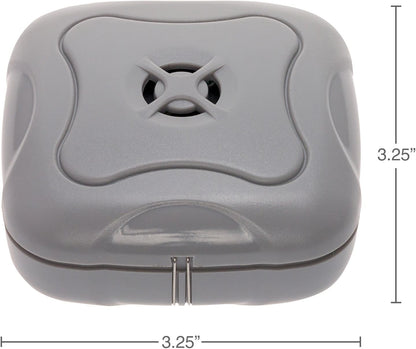 4 Pack Water Leak Detector - 95 dB Flood Detection Alarm Sensor for Bathrooms, Basements, Laundry Rooms, Garages, Attics and Kitchens by Mindful Design (Grey)