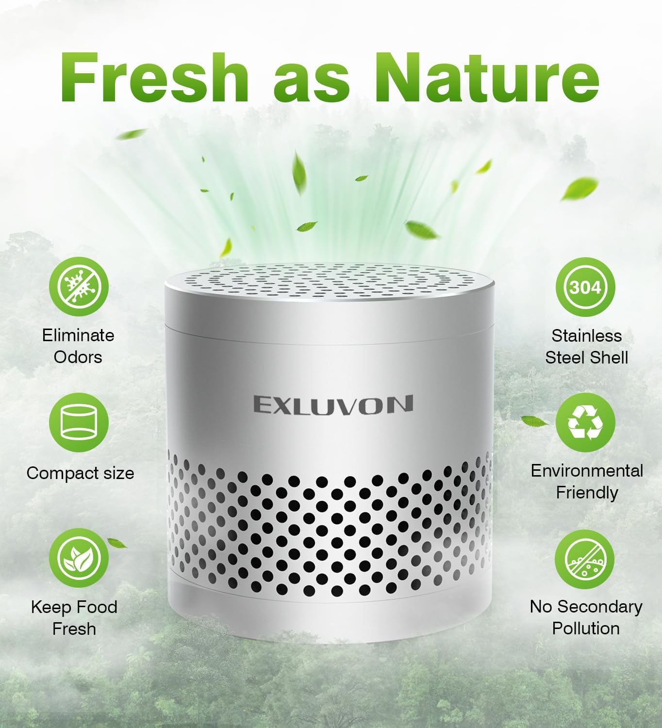 Refrigerator Deodorizer, Fridge Odor Eliminator Lasts for 10 Years, Household Essentials Fridge Smell Eliminator, More Effective Than Baking Soda and Bamboo Charcoal Air Purifying Bag, Black
