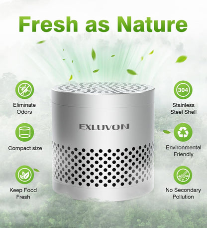 Refrigerator Deodorizer, Fridge Odor Eliminator Lasts for 10 Years, Household Essentials Fridge Smell Eliminator, More Effective Than Baking Soda and Bamboo Charcoal Air Purifying Bag, Black