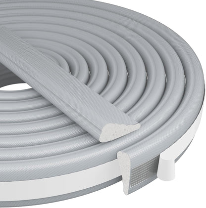 118” Wedge-Shape Foam Window Weather Stripping Door Seal Strip,Soundproofing Frame Winter Insulation Tape for Exterior Front Door,Noise Cancelling Window Inserts,Door Gap Filler Light Blocker,White