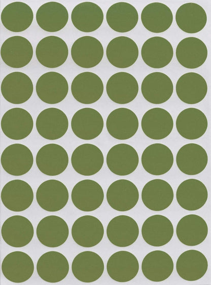 Royal Green Dot Sticker 11/16" Inch (17mm) Colored Labels in Purple - 2400 Pack - Colors A