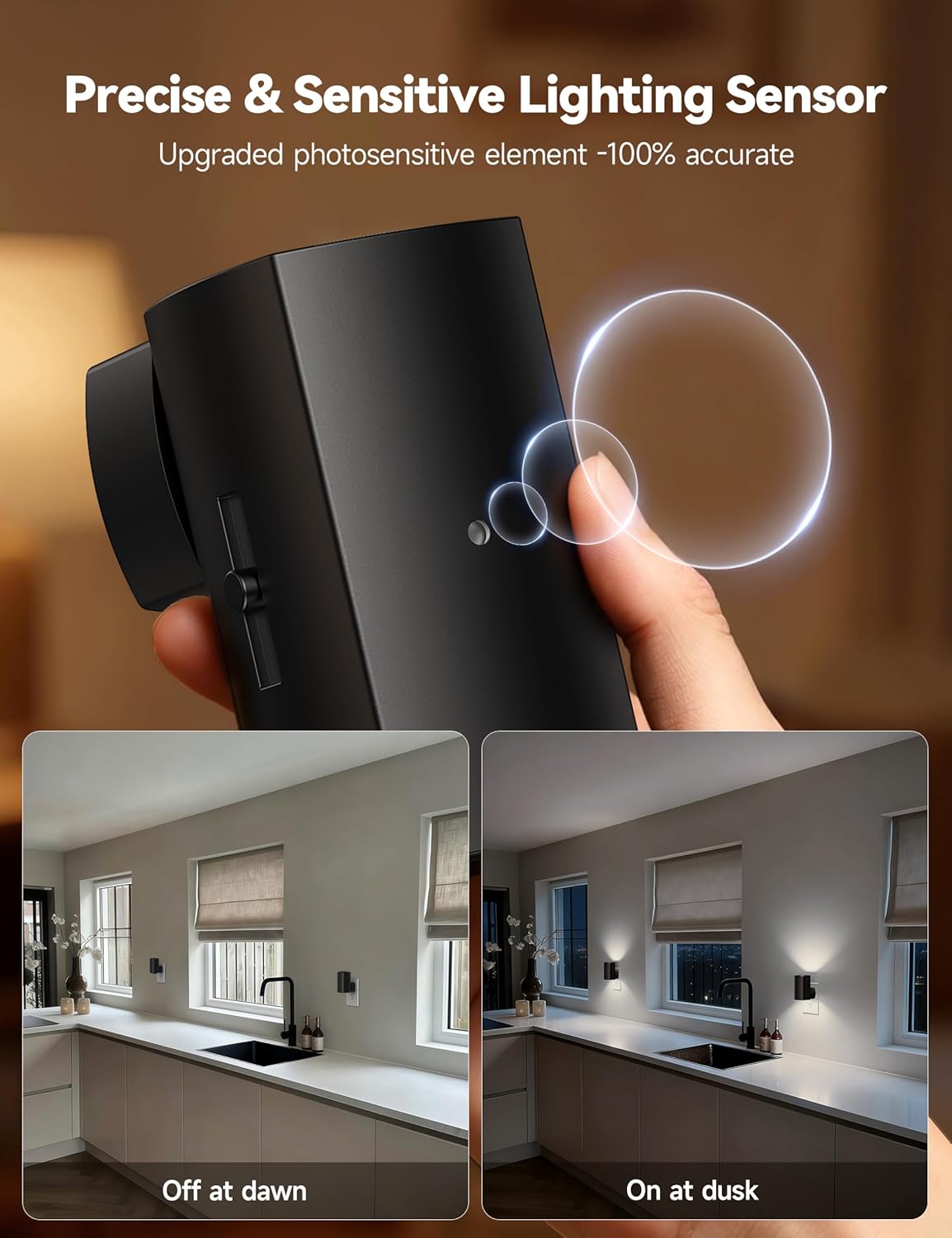 Brightown 2 Pack Night Lights Plug Into Wall, Modern Night Light with Rotating Plug, Dusk to Dawn Sensor, 0-100LM Stepless Dimming Nightlights, Home Decor for Hallway Bedroom Bathroom, Soft White