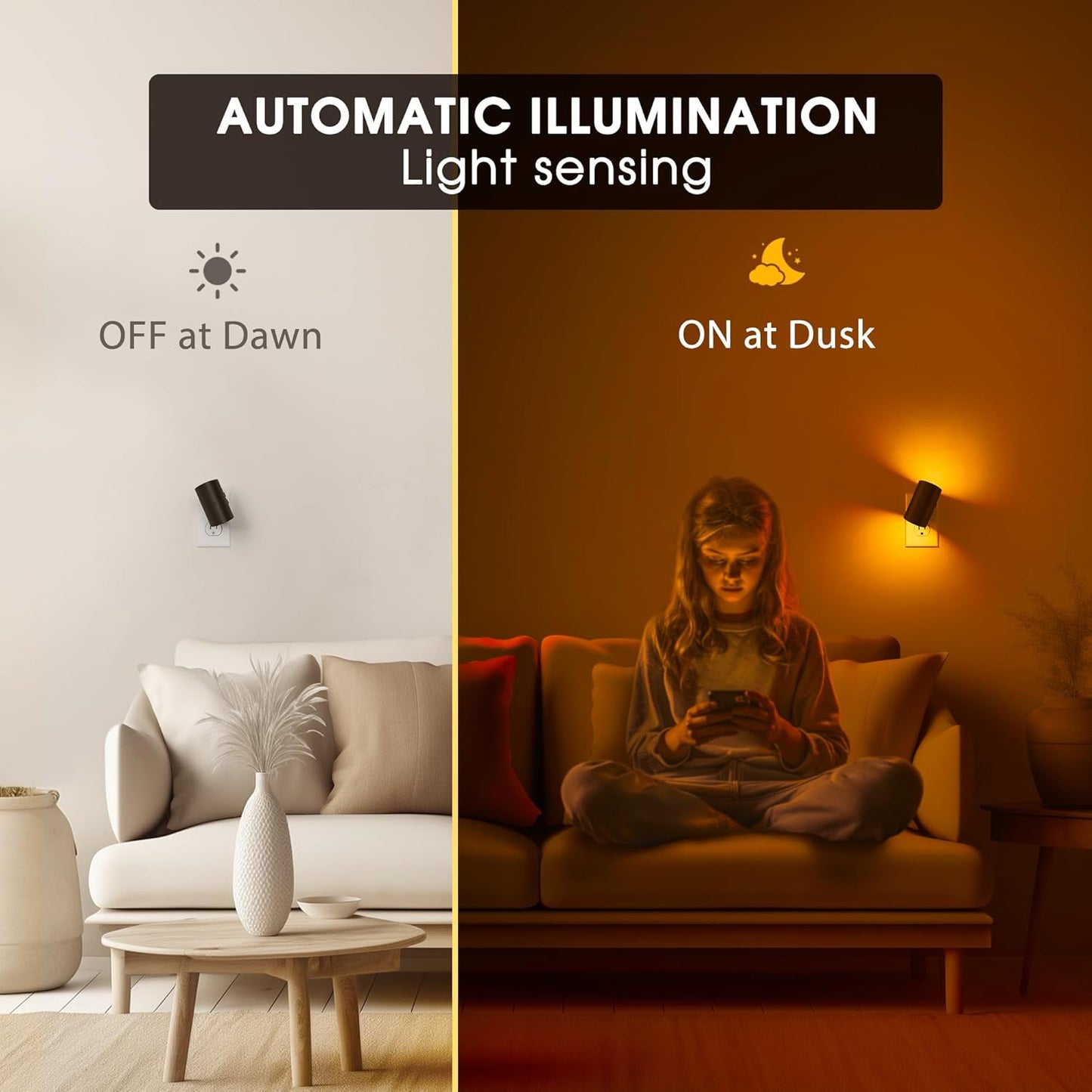 Briignite Motion Sensor Night Light,2 Pack Motion Activated Plug in Night Lights, 0-100LM Dimmable Soft White 3000K, Motion Sensor Light Indoor for Bathroom Hallway Bedroom Stairway Kid Elderly Pet