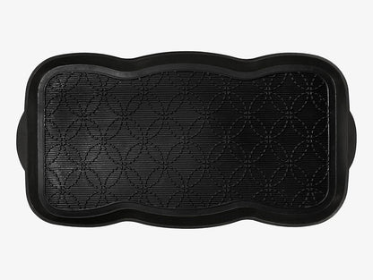 A1HC Heavy Duty Flexible and Durable 100% Rubber Hello Triangle Boot Trays Multi-Purpose for Shoes, Pets, Garden - Mudroom, Entryway, Garage and Scraper Doormat 21.6" X 21.6"