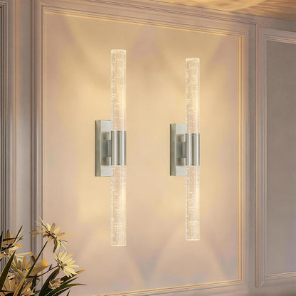 camuucci Battery Operated Wall Sconces Set of 2 Rechargeable Battery Powered Wall Light with 12000mAh Not Hardwired Dimmable Wall Lamp Fixtures for Bedroom Living Room Gold 15.3 Inches