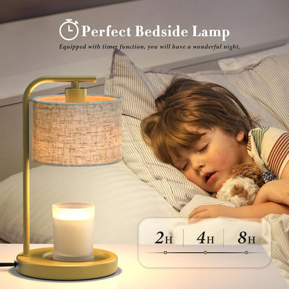 Black Candle Warmer Lamp with Timer Dimmer, Electric Candle Warmer Wax Heater, Birthday Gifts for Women Her Mom, House Warming Gifts New Home