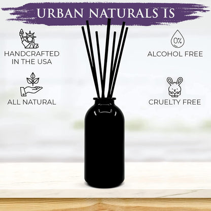 Urban Naturals Smoked Vanilla Reed Diffuser Set with Vanilla Bean, Sandalwood & Leather | Made in the USA - Colors A