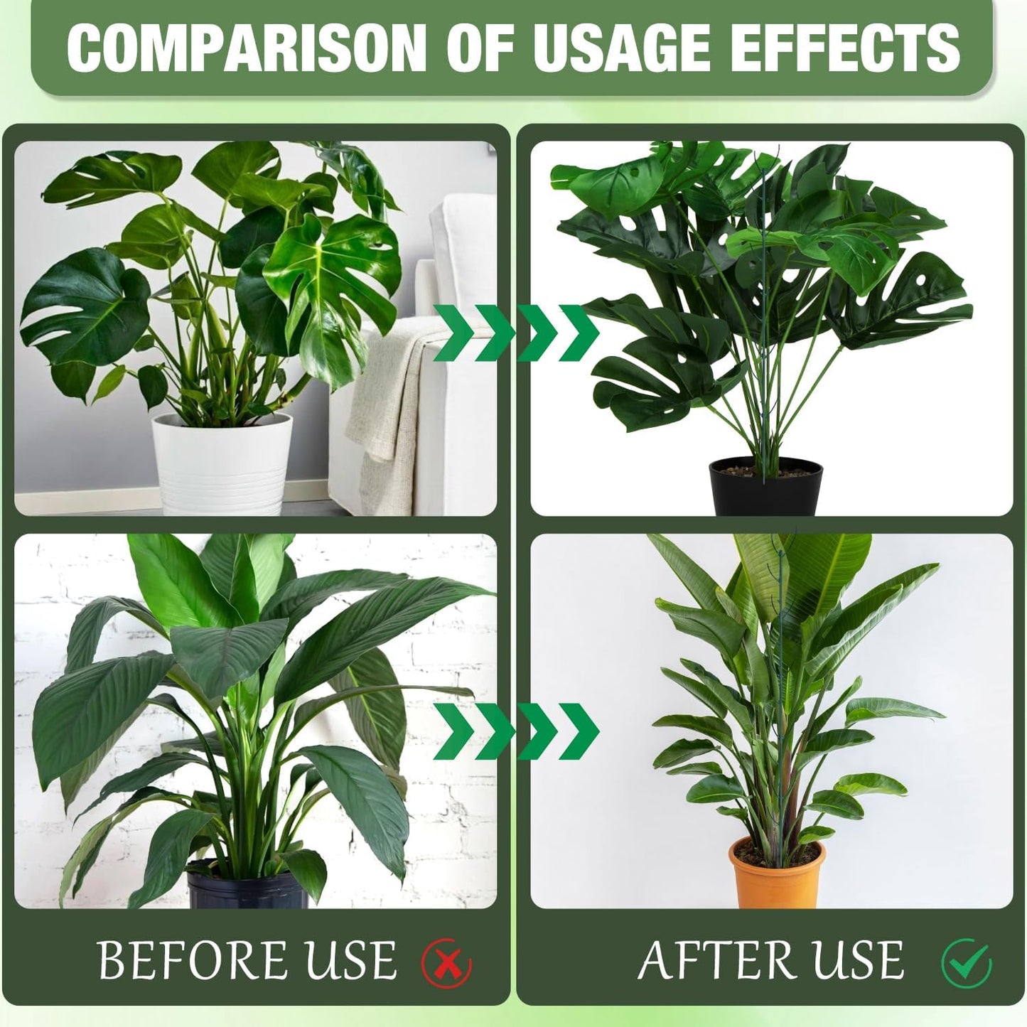 5 Pack Stackable Plant Support Stakes, Stackable Monstera Plant Support Stakes for Indoor Outdoor Plants, Stem Holder Structures Frame, Plant Sticks for Vine Training Stem Stabilization