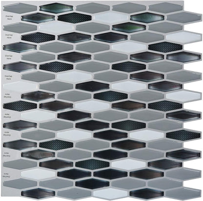 Art3d 10-Sheet Kitchen Backsplash Tiles Peel and Stick, Self Adhesive Wall Tile Sticker for Kitchen Island Bathroom Laundry Room RV Renter 12" x 12" - Jade Green