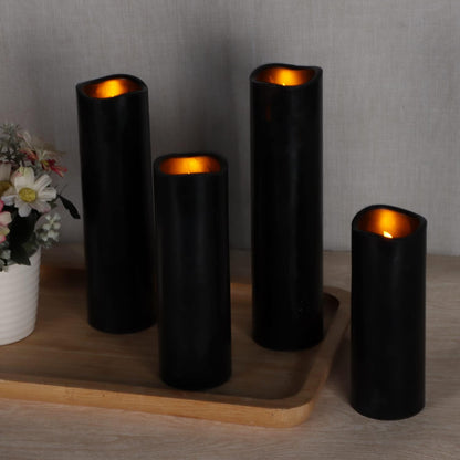 Vinkor Flameless Candles Battery Operated Candles Real Wax Pillar LED Candles with 10-Key Remote and Cycling 24 Hours Timer (Ivory Set of 12 （D: 3" x H: 4"）)