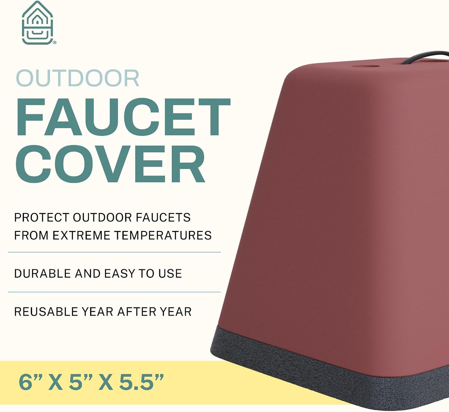 Home Intuition Outdoor Foam Faucet Covers for Winter Freeze Protection, 2 Pack