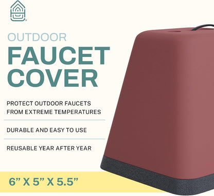 Home Intuition Outdoor Foam Faucet Covers for Winter Freeze Protection, 2 Pack