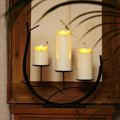 Homemory Dripping Wax Flameless Candles, Battery Operated Candles with Remote Control and Timers, LED Pillar Candles, Electric Fake Candles, 3" x 6", Set of 2