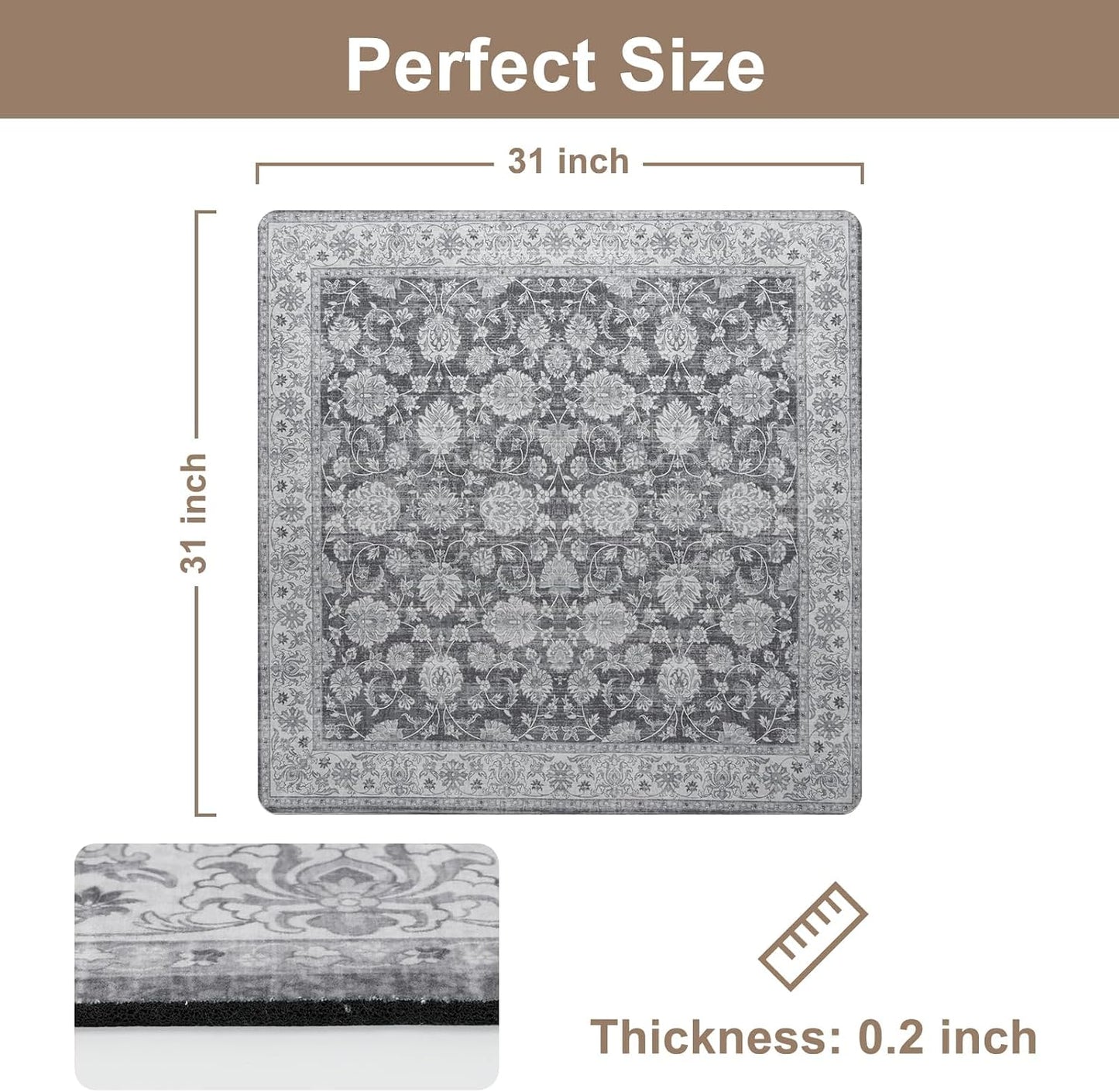 OJIA Extra Non-Slip Stair Treads for Wooden Steps 15PCS, 30"X8" Rubber Indoor Stair Runner Slip Resistant Stair Rugs Safety Mats for Dogs, Kids & Elders, Stairway Grip Step Treads, Gray