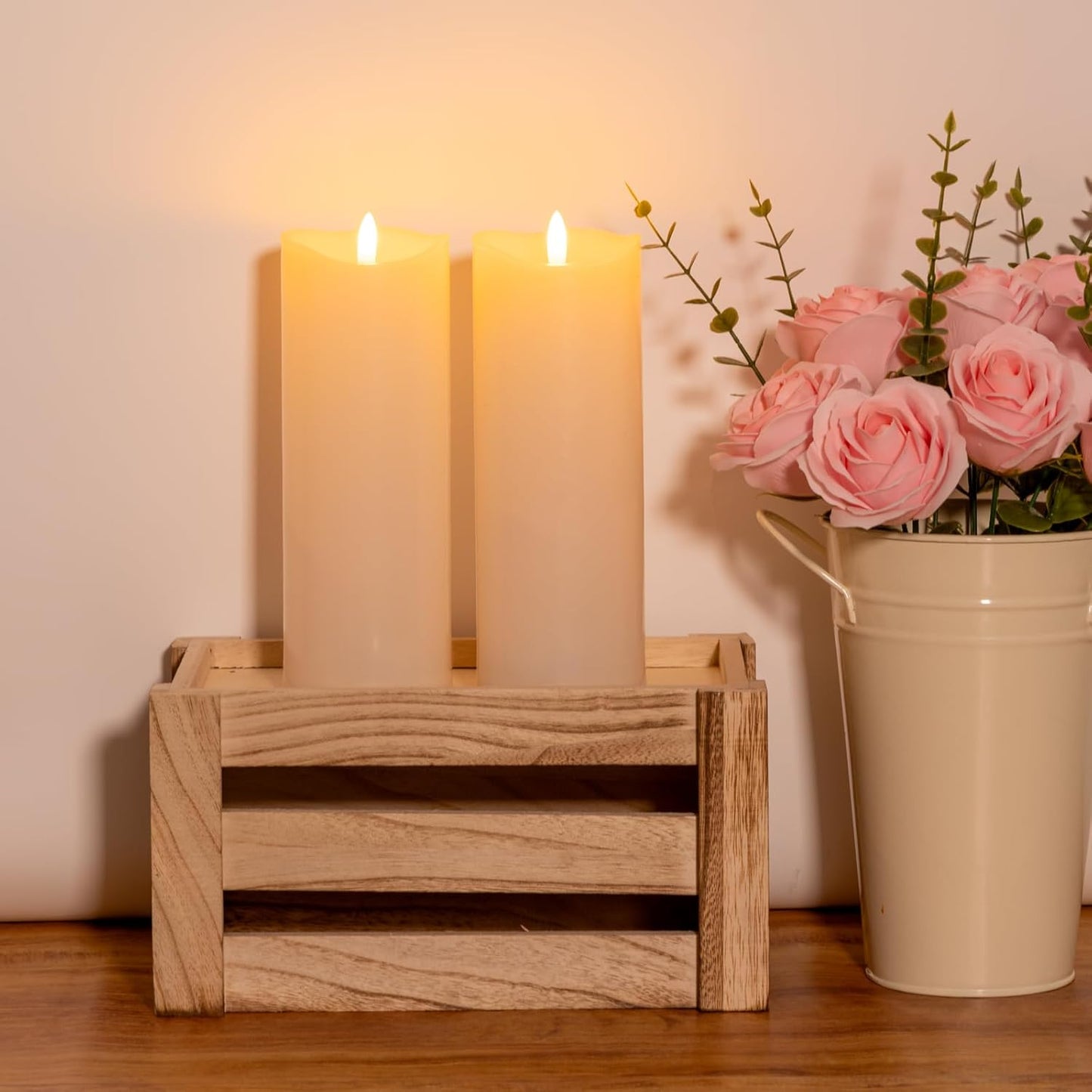 Outdoor Flameless Candles with Remote Timer - Waterproof Realistic Flickering LED Pillar Electric Battery Operated Fake Candle for Holiday Home Wedding Fireplace Decor - Ivory White 3 Pack (4”6”8”)