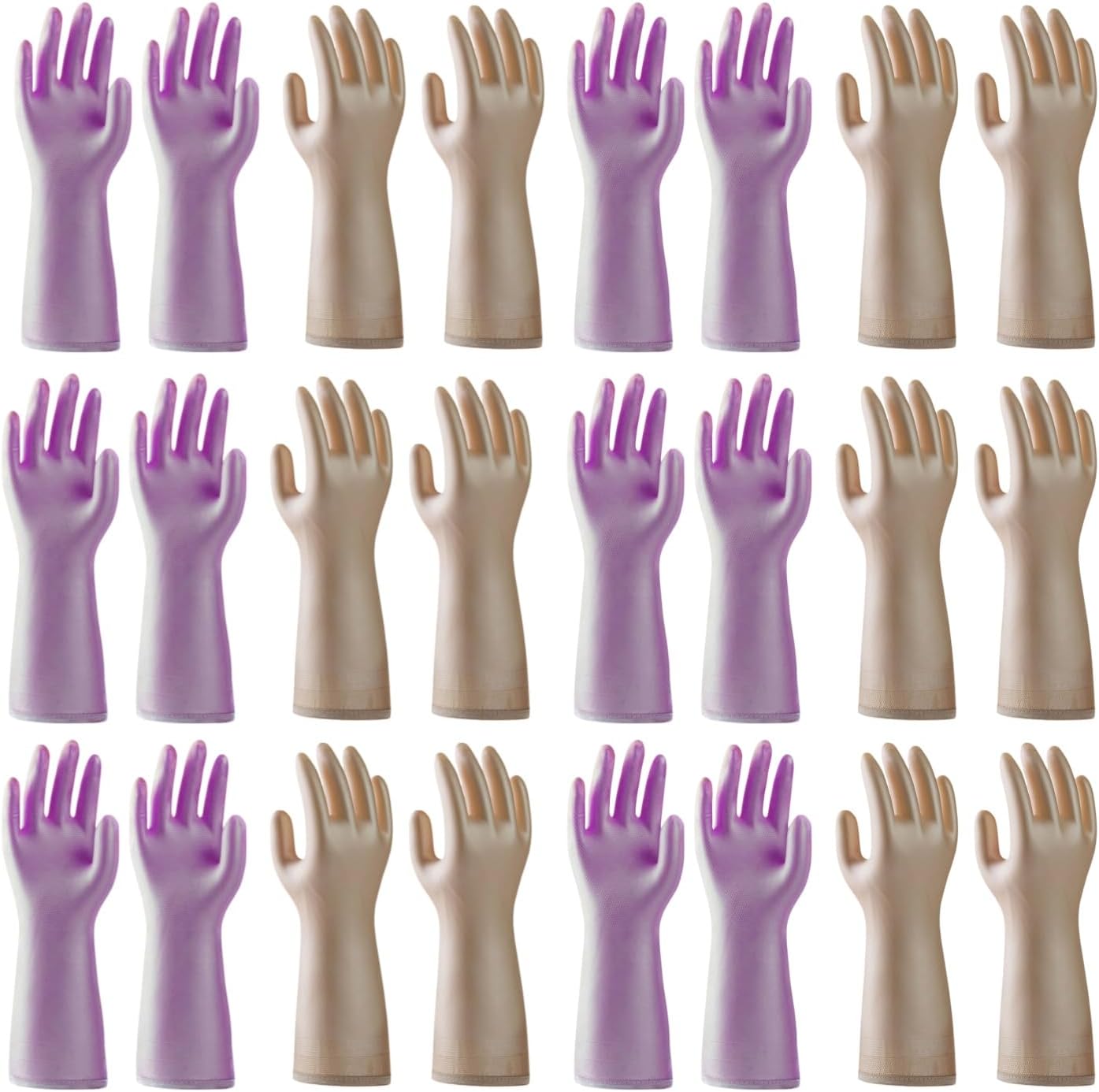 LIICHAAO 2-12 Pairs Gloves for cleaning bathroom,NO ODOR,Stay On Comfort Fit No Sweat No Stick